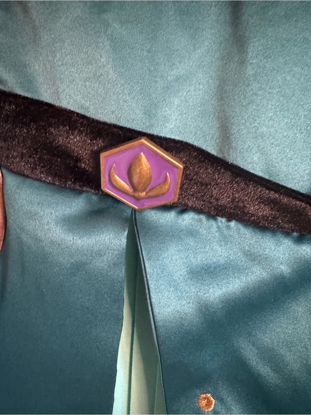 Disney’s Queen Anna gown with velvet cape. Princess Costume Dress size kids 5/6 - Picture 9 of 9